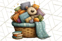 Woodland Animals PNG Clipart, Cozy Reading Animals Product Image 2