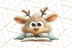 Woodland Animals PNG Clipart, Cozy Reading Animals Product Image 3