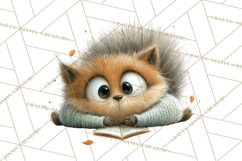 Woodland Animals PNG Clipart, Cozy Reading Animals Product Image 3