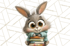 Woodland Animals PNG Clipart, Cozy Reading Animals Product Image 2