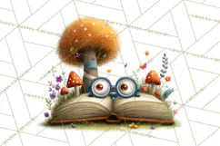 Woodland Animals PNG Clipart, Cozy Reading Animals Product Image 3