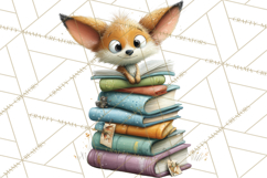 Woodland Animals PNG Clipart, Cozy Reading Animals Product Image 3