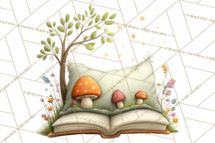 Woodland Animals PNG Clipart, Cozy Reading Animals Product Image 5