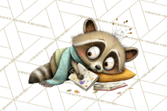 Woodland Animals PNG Clipart, Cozy Reading Animals Product Image 3