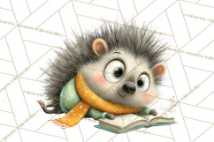 Woodland Animals PNG Clipart, Cozy Reading Animals Product Image 4