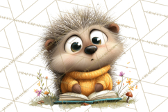 Woodland Animals PNG Clipart, Cozy Reading Animals Product Image 5