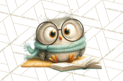 Woodland Animals PNG Clipart, Cozy Reading Animals Product Image 2
