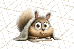 Woodland Animals PNG Clipart, Cozy Reading Animals Product Image 4