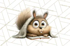 Woodland Animals PNG Clipart, Cozy Reading Animals Product Image 4
