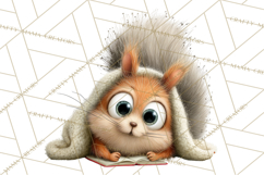Woodland Animals PNG Clipart, Cozy Reading Animals Product Image 5