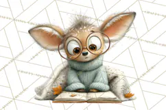 Woodland Animals PNG Clipart, Cozy Reading Animals Product Image 5