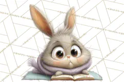 Woodland Animals PNG Clipart, Cozy Reading Animals Product Image 4