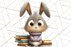 Woodland Animals PNG Clipart, Cozy Reading Animals Product Image 3