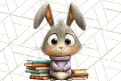 Woodland Animals PNG Clipart, Cozy Reading Animals Product Image 3