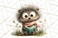 Woodland Animals PNG Clipart, Cozy Reading Animals Product Image 4
