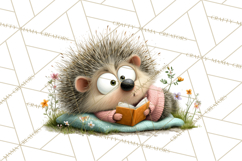 Woodland Animals PNG Clipart, Cozy Reading Animals Product Image 5