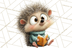 Woodland Animals PNG Clipart, Cozy Reading Animals Product Image 2