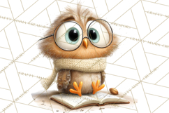 Woodland Animals PNG Clipart, Cozy Reading Animals Product Image 5
