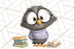 Woodland Animals PNG Clipart, Cozy Reading Animals Product Image 2