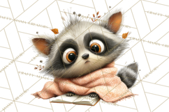 Woodland Animals PNG Clipart, Cozy Reading Animals Product Image 4
