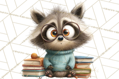 Woodland Animals PNG Clipart, Cozy Reading Animals Product Image 3