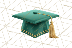 Graduation Cap Clipart PNG, Classic Graduation Hat Tassel Product Image 5