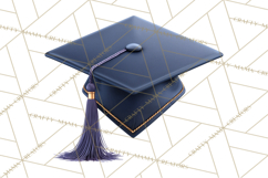 Graduation Cap Clipart PNG, Classic Graduation Hat Tassel Product Image 2