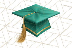 Graduation Cap Clipart PNG, Classic Graduation Hat Tassel Product Image 5