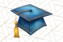 Graduation Cap Clipart PNG, Classic Graduation Hat Tassel Product Image 4
