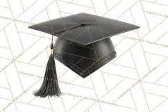 Graduation Cap Clipart PNG, Classic Graduation Hat Tassel Product Image 4