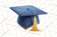 Graduation Cap Clipart PNG, Classic Graduation Hat Tassel Product Image 4