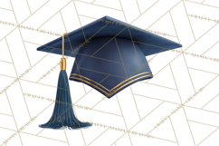 Graduation Cap Clipart PNG, Classic Graduation Hat Tassel Product Image 5
