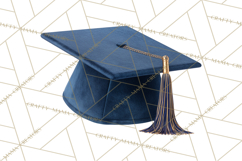 Graduation Cap Clipart PNG, Classic Graduation Hat Tassel Product Image 2
