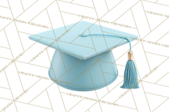 Graduation Cap Clipart PNG, Classic Graduation Hat Tassel Product Image 3