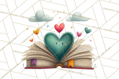 Bookish Cat Clipart, Cozy Reading Cats PNG, Cute Sweater Cat Product Image 5