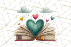 Bookish Cat Clipart, Cozy Reading Cats PNG, Cute Sweater Cat Product Image 5