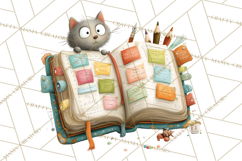 Bookish Dogs PNG Clipart, Cozy Dog Reading, Cute Cartoon Pup Product Image 3