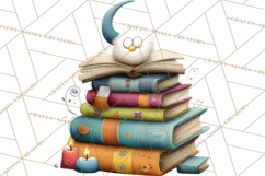Bookish Dogs PNG Clipart, Cozy Dog Reading, Cute Cartoon Pup Product Image 4