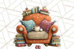 Bookish Dogs PNG Clipart, Cozy Dog Reading, Cute Cartoon Pup Product Image 2