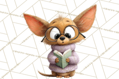 Bookish Dogs PNG Clipart, Cozy Dog Reading, Cute Cartoon Pup Product Image 2