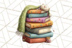 Bookish Dogs PNG Clipart, Cozy Dog Reading, Cute Cartoon Pup Product Image 4