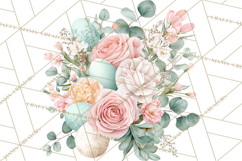 Easter Floral Clipart, Watercolor Spring Flowers Png Product Image 2