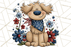 Patriotic Animals Clipart, Whimsical Red White Blue American Product Image 3