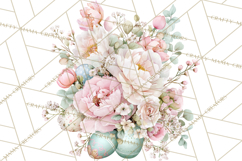 Easter Floral Clipart, Watercolor Spring Flowers Png Product Image 3
