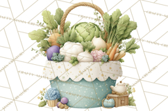 Spring Farmer’s Market Minis Clipart, Rustic Spring Png Product Image 5