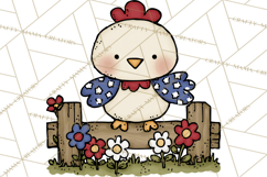 Patriotic Farm Animals Clipart, Whimsical Red White Blue Product Image 5
