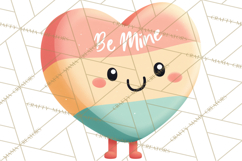 Valentine Kawaii Candies, Heart Sweets Clipart, Cute Candy Product Image 5