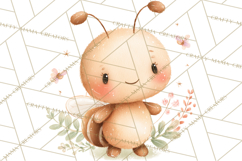 Spring Insects Clipart PNG, Cute Baby Bugs Watercolor Png Product Image 5