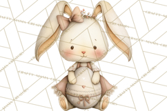 Vintage Easter Bunny Clipart PNG, Easter Bunny Printable Product Image 5