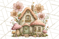 Enchanted Fairy Cottages Clipart PNG, Pastel Woodland Product Image 5